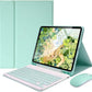 AnMengXinLing Lovely Keyboard Case for iPad 9th/8th/7th Generation with Mouse,Case for iPad9 iPad8 iPad7 10.2 inch with Pencil Holder and Deatachable Keyboard Mouse, Mint Green