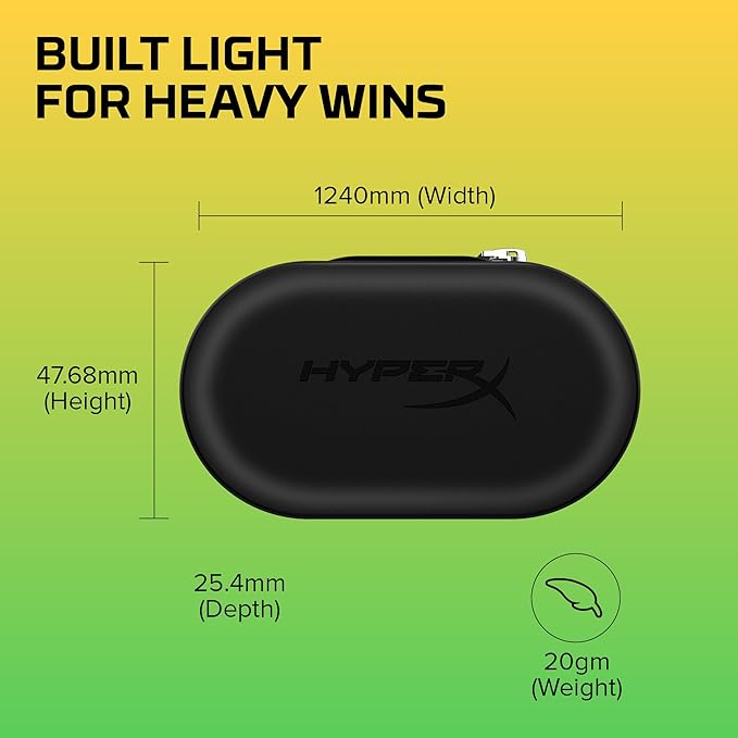 HyperX Cloud Earbuds II – 14mm Drivers, Four Eartips, Hard-Shell Carrying Case, Low-Profile 90° Plug, 3.5mm Plug, Built-in Microphone, Multi-Function Button, PC, Mobile, Nintendo Switch – Red