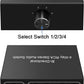 4-Way Stereo L/R Sound Channel Bi-Directional Audio Switcher, 1 in 4 Out or 4 in 1 Out, L/R Sound Channel Audio Switch Splitter RCA Stereo Switch Selector for DVD Stereo Speaker CD Player