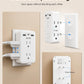 LENCENT 2 to 3 Prong Outlet Adapter, 2 Prong Power Strip with 6 AC Sockets 3 USB Ports(1 USB C), 3-Sided Wall Plug Splitter, 1875W Max, Compact Adapter for Non-Grounded Outlets in Old Houses