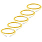 TRUECABLE Cat6 Component Rated Patch Cable, Unshielded (U/UTP), 14ft, Yellow, 28AWG Solid Copper, Snagless 10G High-Speed Ethernet Cable, PoE++ 4PPoE 100W, UL Listed, RoHS-3, 5 Pack