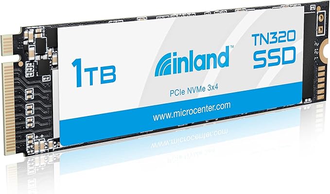INLAND TN320 1TB NVMe M.2 PCIe Gen3x4 2280 Internal Solid State Drive SSD - Up to 2000 MB/s, 3D NAND, Storage and Memory for Laptop & PC Desktop