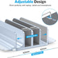OMOTON [Updated Dock Version Vertical Laptop Stand, Double Desktop Stand Holder with Adjustable Dock (Up to 17.3 inch), Fits All MacBook/Surface/Samsung/HP/Dell/Chrome Book (Sky Blue)