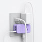 TROND Multi Plug Wall Outlet, 3 AC Outlet Extender with 360 Rotating Plug, Small Wall Adapter with PD 20W USB C, Cute and Durable for Purple Lovers, Goes with All Scenes Purple Vibe