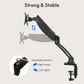 FlexiSpot Single Monitor Stand for Desk Adjustable Spring Vesa Monitor Mount with C Clamp for 10 to 27 Inch Computer Screens Heavy Duty Monitor Arm Hold up to 3.3 to 11lbs, Black