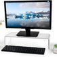 Clear Monitor Stand Riser, Computer Monitor Stand/Acrylic Monitor Riser for Home Office Laptop, PC Desk Stand for Keyboard Storage & Multi-Media Laptop Printer TV Screen (14"/7.1"/3.6")
