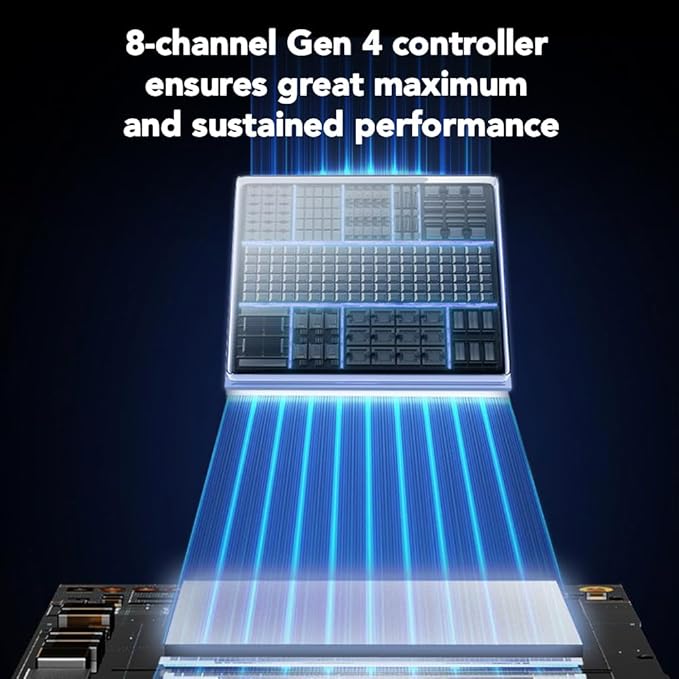 Lexar 4TB NQ780 SSD PCIe Gen4 NVMe M.2 2280 Internal Solid State Drive, Up to 7000/6000 MB/s Read/Write, Compatible with PS5, for Gamers and Creators (LNQ780X004T-RNNNU)