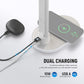 NEEWER Entry Level Version LED Desk Lamp with USB A Output, 3 Modes/5 Brightness Levels/4 RGB Effects/CRI85, LCD for Temp/Date/Time/Alarm, Eye Caring Touch Table Light for Home Office/Reading, N20