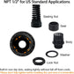 LeMotech 5Pcs NPT 1/2" IP68 Waterproof Cable Gland Flex Spiral Strain Relief Black Nylon Joint with Gaskets for 6-12mm Wire Thread