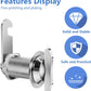 Thumb Operated Offset Cam Lock, 1-1/8” Cylinder Fits on 7/8” Max Door Thickness, Non-Locking Replacement Lock for RV Compartment Camper Storage, Cabinets,Drawers (1-1/8 Inch 6Pack)