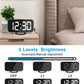 SZELAM LED RGB Digital Alarm Clock,with 11 Color Modes Display,Mirror Surface,Dual USB Charger Ports,Modern Desk Clocks for Bedroom Home Office Decor- Black