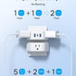 TROND Multi Plug Outlet Extender with USB - 2 Pack Wall Splitter, 3 Way Angled Outlet Adapter, Cruise Essentials, Small Multiple Expander for Cruise Ship Travel Home Office Dorm Room