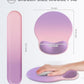 Ergonomic Mouse Pad Wrist Support Set, Memory Foam Keyboard Wrist Rest Set, Keyboard Pad, Non-Slip Base Mousepad(Gradient Pink Purple Set)