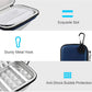 Lacdo Hard Drive Carrying Case for Western Digital WD Elements/WD My Passport/My Passport Ultra Portable External Hard Drive HDD 1TB 2TB 4TB 5TB 6TB USB 3.0 Protective Storage Travel Bag, Blue
