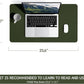 YSAGi Non-Slip Leather Desk Pad, Waterproof Laptop Computer Desk Keyboard Mat, Table Protector Blotter Mat, Large Mouse Pad for Office/Work/Home/Decor(Olive Green, 23.6" x 13.7")