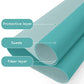 YSAGi Non-Slip Leather Desk Pad, Waterproof Laptop Computer Desk Keyboard Mat, Table Protector Blotter Mat, Large Mouse Pad for Office/Work/Home/Decor(Green Blue, 31.5" x 15.7")