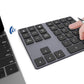Bluetooth Number Pad, Wireless Numeric Keypad, USB-C Rechargeable External 34-Keys Numpad, Financial Data Entry Keyboard for iMac, MacBook Air/Pro, PC Desktop, Laptop Notebook