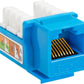 Cmple - RJ45 Keystone Jack 90 Degree Cat6 Keystone Jack Insert Punch Down RJ45 Connectors Female for Wall Plates, Patch Panels, Patch Cables, Ethernet Cables - Blue