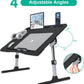 Laptop Bed Tray Desk with Adjustable Heights and Angles, Upgraded-Sturdy Foldable Lap Desk for Bed/Couch/Floor (NO Drawer, Black)