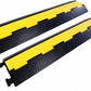 Rubber Cable Ramp Cord Cover Cable Protector Ramps Wire Hose Protective 2 Channel 22000Lbs Load Capacity Traffic Speed Bump for Asphalt Concrete Gravel Driveway Indoor Outdoor, 2 Pack