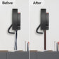 Rubber Bond TV Cord Hider Cable Protector - Strong Self Adhesive Wall Cord Cover Cable Hider - Low Profile Cable Management Wall Cord Concealer Cable Raceway (Dark Brown, 10 Feet)