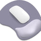 ITNRSIIET Ergonomic Mouse Pad, Cushioned Gel Wrist Rest, Non-Slip Base, Smooth Surface, Compatible with All Mice for Office & Gaming, Desk Accessory, 9.5 x 8.2 inch, Mist Gray