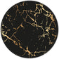 ITNRSIIET Round Mouse Pad with Stitched Edge Premium-Textured Waterproof Non-Slip Rubber Base Desktop Protection Mat Diameter 8.7 inches, Gold Texture Black Marble