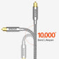 VANAUX Digital Optical Audio Cable 15FT (24K Gold Plated Connectors, Aluminum Alloy Shell,Braided Jacket) S/PDIF Toslink Cable Fiber Optic Cable for Home Theater, Soundbars, Gaming Consoles