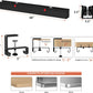 Univivi No Drill Under Desk Cable Management Tray, 48" Cord Organizer for Table, Clamp/Screw Mount Desk Cable Management, Premium Fabric Cable Management Tray for Office, Home (Extra Large)
