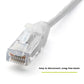 TRUECABLE Cat6 Component Rated Patch Cable, Unshielded (U/UTP), 1ft, White, 28AWG Solid Copper, Snagless 10G High-Speed Ethernet Cable, PoE++ 4PPoE 100W, UL Listed, RoHS-3, 1 Pack