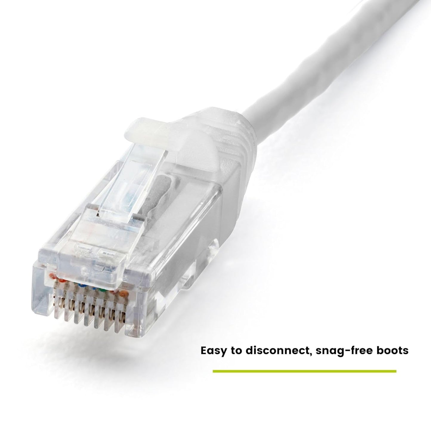 TRUECABLE Cat6 Component Rated Patch Cable, Unshielded (U/UTP), 10ft, White, 28AWG Solid Copper, Snagless 10G High-Speed Ethernet Cable, PoE++ 4PPoE 100W, UL Listed, RoHS-3, 1 Pack