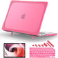 Batianda Compatible with New MacBook Pro 16 inch Case 2024 M4 Chip 2023 2021 Release with M3 M2 Pro Max, Heavy Duty Protective Plastic Hard Shell with Fold Kickstand & Keyboard Cover Protector, Rose