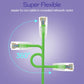 Cat6a Patch Cables 0.5ft (24 Pack) Slim, Cat6 Ethernet Patch Cable Pure Copper, Flexible Cat 6 Patch Cable 550MHZ 10G, Space-Saving Cat 6A Network Cables for Patch Panel, Green