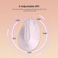 57° Ergonomic Wireless Tower Mouse, Vertical Quiet Ergo Mouse, Bluetooth(BT5.0,BT3.0)&2.4G, (800/1200/2400/2400/4000), 7 Buttons for Windows, macOS, iPadOS, Laptop, PC, Pink