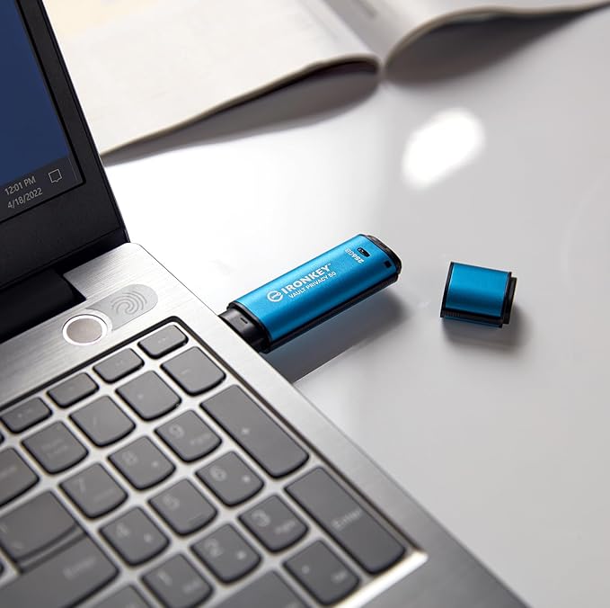Kingston Ironkey Vault Privacy 50 USB-C 16GB Flash Drive | FIPS 197 Certified | XTS-AES 256-bit | BadUSB and Brute Force Protection | Mult-Password Option | IKVP50C/16GB