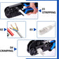 Delgada RJ45 Ethernet Crimping Tool kit,4in1 Professional Cutter Stripper Network Crimper for RJ-11,6P/RJ-12,8P/RJ-45 Crimp,with 20pcs Cat5 Cat5e RJ-45 Connectors-20PCS Covers-1 Network Wire Stripper