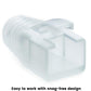 trueCABLE RJ45 Strain Relief Boots, 7.0mm Slip-On PVC Plug Cover, Transparent, 100 Pieces