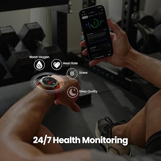 Amazfit Balance 2 Smart Watch 1.5" AMOLED Display, Offline Maps, Dual Band GPS, 21 Days Battery, 160+ Sport Modes, Hyrox & Golf Mode, Strength Training, Heart Rate & Sleep Tracker for Android & iPhone