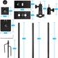 Universal Ground Stake Mount Bracket for Outdoor Security Cameras and Solar Panels, Compatible with Ring, Blink, Eufy, Google Nest, Arlo, Wyze, SimpliSafe, 1/4 Screw Cameras (Black)