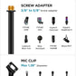InnoGear Adjustable Desk Microphone Stand, Weighted Base with Soft Grip Twist Clutch, Boom Arm, 3/8/'' and 5/8/'' Threaded Mounts for Blue Yeti and Blue Snowball, Kick Drums, Guitar Amps, Black