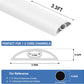 Floor Cord Cover Self Adhesive Cord Hider Floor Extension Cord Covers for Floor Power Cord Protector Cable Management Prevent Cable Trips Cable Cavity 0.32" W x 0.32" H (White, 3.3Ft)