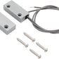 Magnetic Reed Switch Wired Surface Mount Normally Open NO Contact Sensor Alarm Magnetic Door Switch with 2 Wires, Zinc Alloy Sliver, MC-51