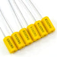 Leadseals(R) 100 Steel Cable Seals Metal Security Seal Numbered Metal Truck Trailer Seals Security Tags Tamper Evident Tags Container Seals Pull Tight Steel Wire Seals (Yellow, 100pcs)