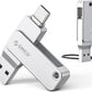 ORICO 128GB USB Flash Drive Read Speed Up to150MB/s Dual USB-C & USB-A Mini Thumb Drive for iPhone 15/16/17, Android, Tablets, Laptops, Mac, Windows Plug and Play-EB05