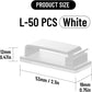 Adhesive Cable Clips Holder, Outdoor Light Clips, White Cord Wire Clips, Sturdy Nylon Cord Wall Finisher Wire Clamp for Home, Car, Office Desk Wire Management (White, L-100 PCS)