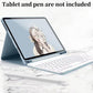 Keyboard Case for iPad Air 11-inch M3/M2 (2025/2024)/ Air 5th 4th Generation 10.9" with Mouse and Rainbow Backlit Magnetic Detachable Bluetooth Keyboard Cover,Dark Green+White