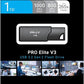PNY PRO Elite V3 1TB USB 3.2 Gen 2 Flash Drive – Up to 1000MB/s Read, Up to 800MB/s Write, Extreme Performance for Professional Data Storage and Transfers, Premium Metal Design, Type-A Connector