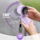 Portable Handheld Turbo Fan, 5-Speed Personal Fans, 5000mAh Rechargeable Fans Up to 12 Hours, Weight only 0.6lb Small Fan, Hand/Neck/Desk Fan 3 IN 1, Beach Vacation Essentials(Purple)