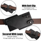Topstache Leather Phone Holster with Magnetic Closure, Belt Clip Loop Case for iPhone & Samsung, Black, Medium