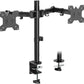 WALI Dual Monitor Stand for 13-27 inch Screens, Dual Monitor Mounts for 2 Monitors, 2 Monitor Desk Mount Holds up to 22 lbs, Height Adjustable Swivel Tilt Rotation, 75x75/100x100mm (M002), Black